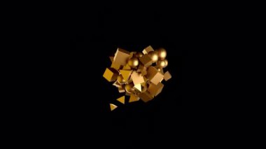 Geometrik şekillerde canlandırılmış sanat nesnesi