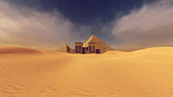 Antiguo Templo Piedra Pirámide — Vídeo de stock