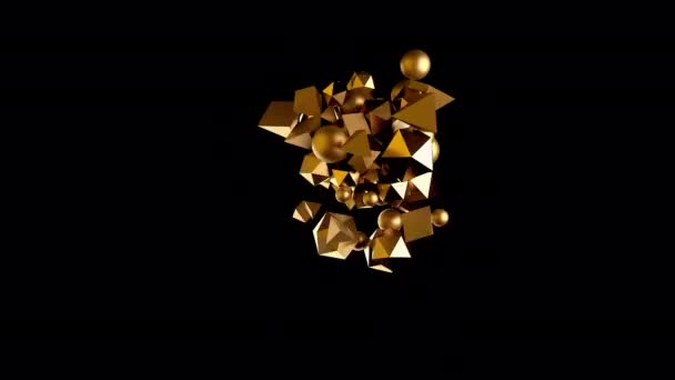 Sanat Animasyonu Geometrik Şekiller — Stok video