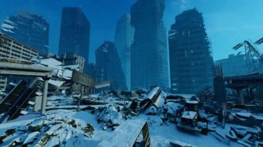 Nükleer savaştan sonra şehrin yok edilmesi