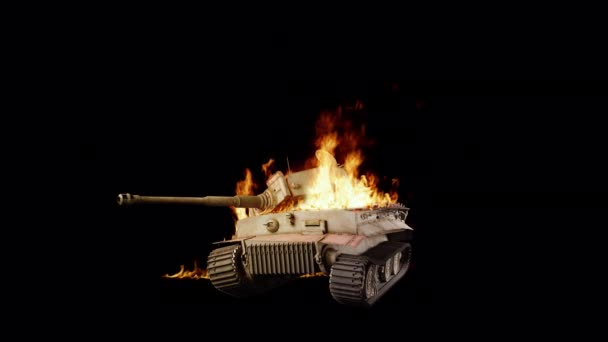 Βαρύ Κάψιμο Δεξαμενής Φωτεινή Φλόγα — Αρχείο Βίντεο