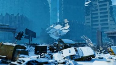 Yıkılmış şehir ve onun altyapısı