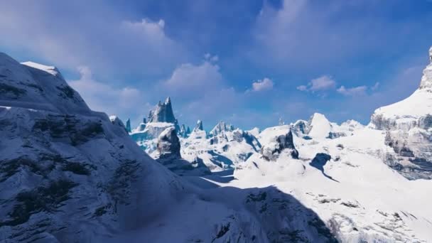 冬の山の風景に関する動き — ストック動画