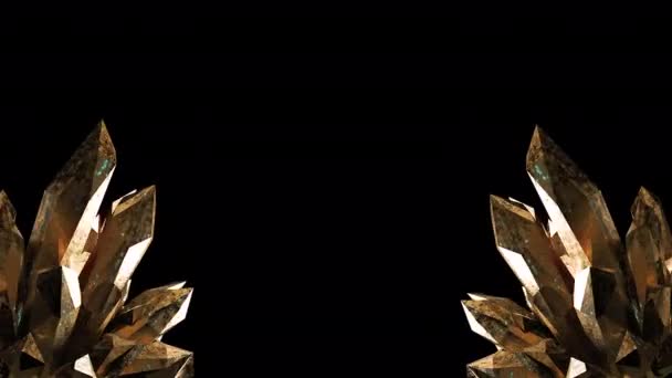Ekranda Büyük Değerli Taş Kristalleri — Stok video