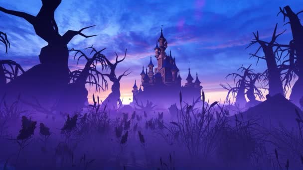 Fantástico Castle Animation Sobre Tema Los Cuentos Hadas Fantasía Aventuras — Vídeo de stock