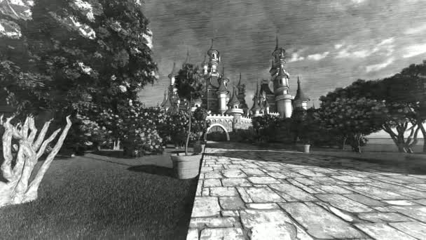 Panorama Del Parque Real Palacio — Vídeos de Stock