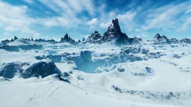 Büyük dağ ve taş bloklar