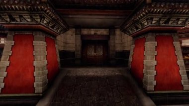 Doğu tarzında tarihi binalar var. Seyahat ve Turizm, Mimarlık ve Tarih temalı Animasyon.