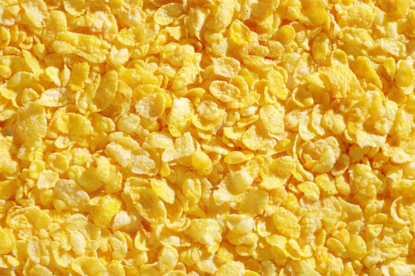 Corn Vlokken Achtergrond Textuur Bovenaanzicht Traditioneel Ontbijtgranen — Stockfoto