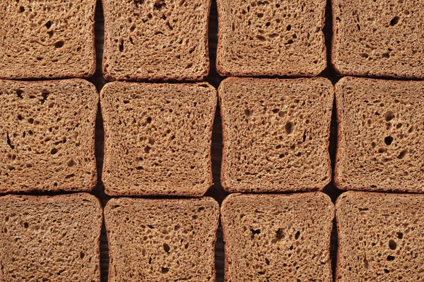 Plátky Malého Žitného Chleba Pozadí Horní Pohled — Stock fotografie