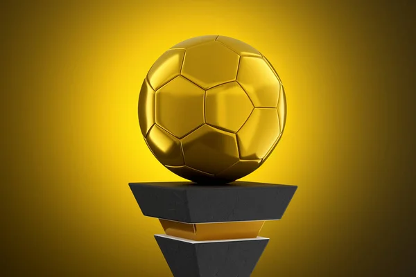 Золотий Футбольний Award Trophy Illustration Render — стокове фото