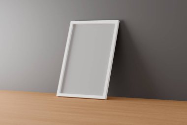 Fotoğraf Çerçevesi Modeli Duvara Karşı - 3B Görüntü Görüntüleme Sunucusu