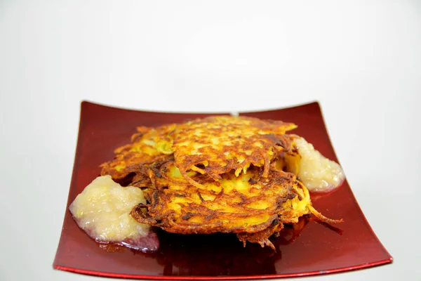 Zelfgemaakte Aardappel Mierikswortel Pannenkoeken — Stockfoto