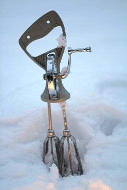 snow whisk in snow (symbolic picture)