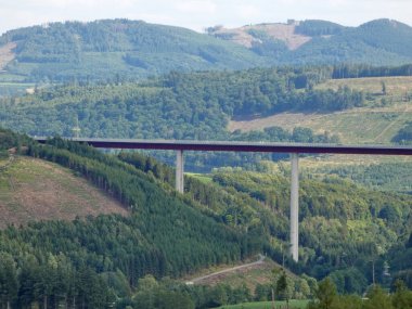 Bestwig ve Rthen arasındaki yolda, Soest bölgesindeki panorama fotoğrafçılığı