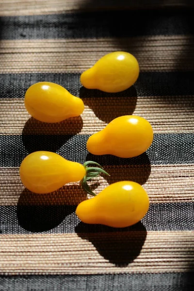 Tomate Yellow Pear Uma Variedade Tradicional Que Tem Sido Cultivada — Fotografia de Stock