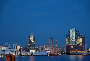 Hamburg limanı, elbe manzaralı.