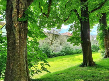 Paderborn, Marien Place civarında, Mayıs 2024 şehir manzaralı.