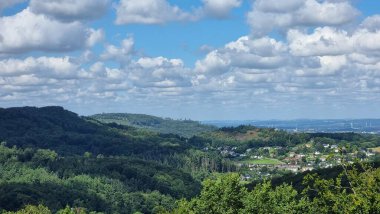 Near falkenburg ruins, landscape with clouds clipart