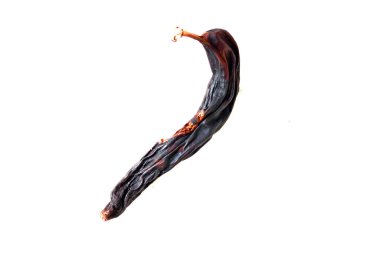 black banana isolated on white (artwork) clipart