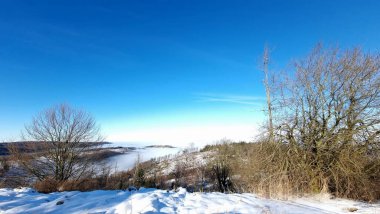 Panoramic photos around the Lippische Velmerstot, northern summit at 441.4 m above sea level clipart