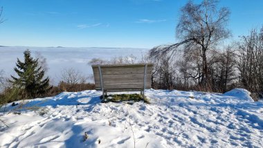 Panoramic photos around the Lippische Velmerstot, northern summit at 441.4 m above sea level clipart