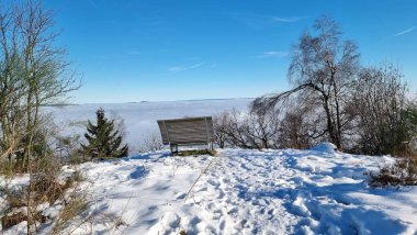 Panoramic photos around the Lippische Velmerstot, northern summit at 441.4 m above sea level clipart