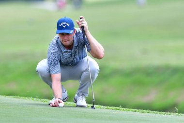 İngiltere 'den Joe Heraty, Kelab Golf Seri Selangor' da PKNS Selangor Masters 'ın 22. Petling Jaya, Malezya 26 Kasım 2022.