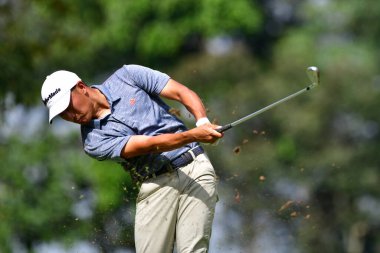 Filipinler 'den Lloyd Jefferson Go, Kelab Golf Seri Selangor' da PKNS Selangor Masters 'ın 22. Petling Jaya, Malezya 26 Kasım 2022.