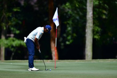 PETALING JAYA, NOV 24: Malezyalı Galven Green, Kelab Golf Seri Selangor 'da PKNS Selangor Masters' ın 22. Petling Jaya, Malezya 24 Kasım 2022.