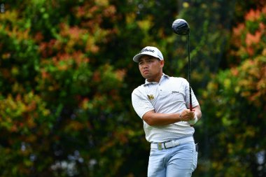 PETALING JAYA, NOV 24: Tayland 'dan Puwit Anupansuebsai, PKNS Selangor Masters' ın 22. Raundunda Kelab Golf Seri Selangor 'da çekilmiştir. Petling Jaya, Malezya 24 Kasım 2022.