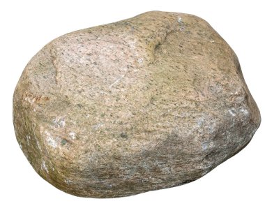 Large stone isolated on white background. Close up image.