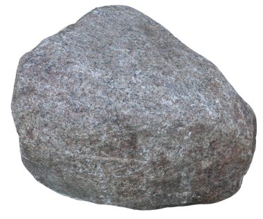 Large stone isolated on white background. Close up image.