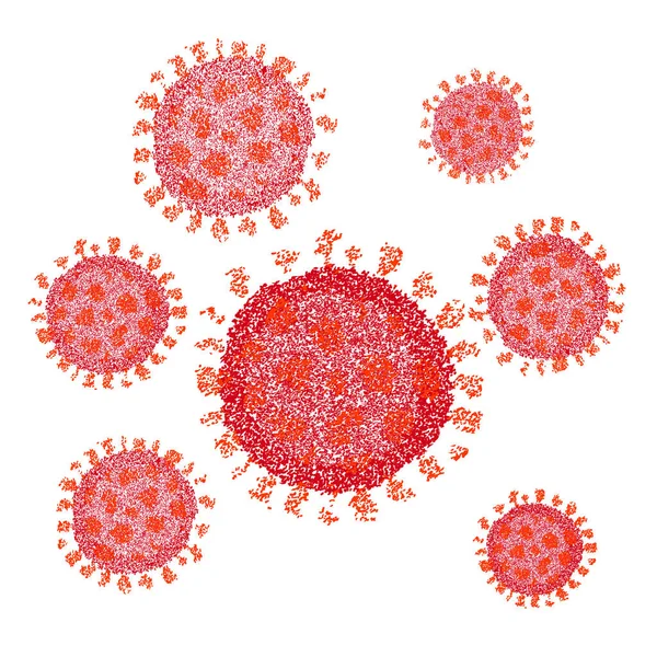 Coronavirus Vacteria Covid 2019 Concepto Coronavirus Celda Del Coronavirus Ilustración — Archivo Imágenes Vectoriales