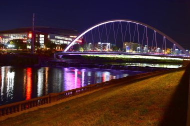 Des Moines, Iowa 22 Ekim 2022 Des Moines Skyline at Night