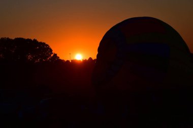 Indianola, Iowa, ABD - 29 Temmuz 2023: Ulusal Balon Klasik Sıcak Hava Balonu Festivali