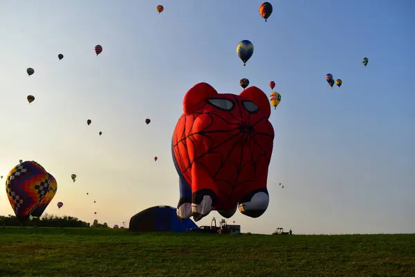 stock image Indianola, Iowa, USA - Aug 03, 2024: National Balloon Classic Hot Air Balloon Festival