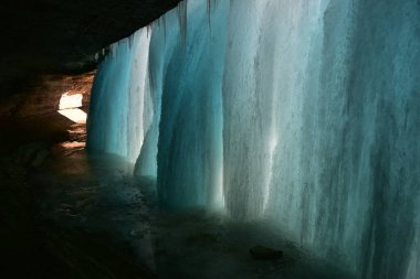 Frozen Minnehaha Waterfalls in Minneapolis, Minnesota clipart