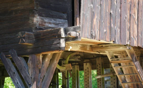 Farmhouse Lots Wood Stone Detail — Stock Photo, Image