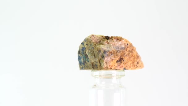 Quartz Glittering Crystals Gemstone Jewelry Stone — Stock Video