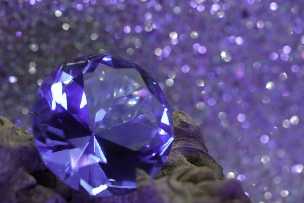 Diamantes Vidro Coloridos Mas Profissionalmente Cortados Para Parecer Real — Fotografia de Stock