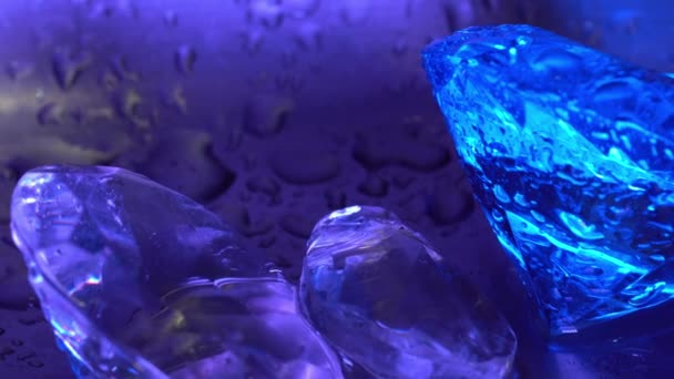 Алмаз Краплями Води Розбризкування — стокове відео
