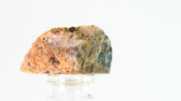 Parlak Kristalli Kuvars Bir Değerli Taş Mücevher Taşıdır — Stok video