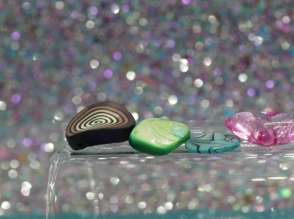 stock image Colorful balls and glittering things photographed in the studio