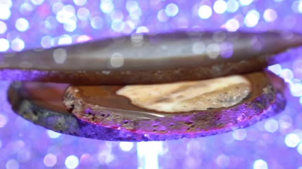 色彩艳丽的玛瑙和水晶石英夹杂物 — 图库视频影像