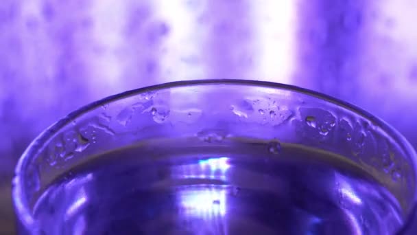 Wasserglas Kristall Mit Und Ohne Wasser — Stockvideo