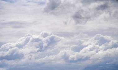 Cirrocumolus in blue and white like the Bavarian sky with clouds,