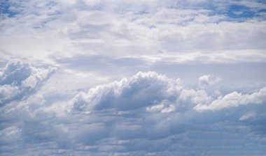Cirrocumolus in blue and white like the Bavarian sky with clouds,