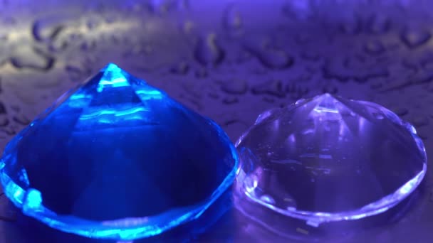 Diamond Water Drops Splashing — Stock Video
