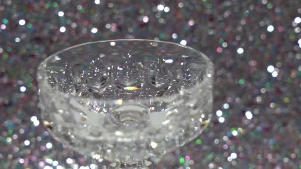 Crystal Water Glass Water — Vídeo de Stock